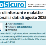 PuntoSicuro - Denunce di infortuni e malattie professionali: i dati di agosto 2025