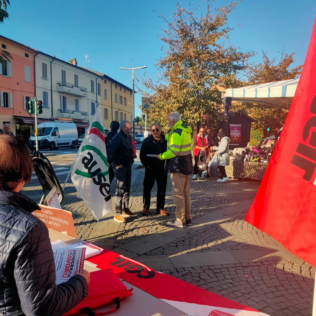 Verso la manifestazione "Democrazia al lavoro" - Mercato di Vignola - 16/10/2025