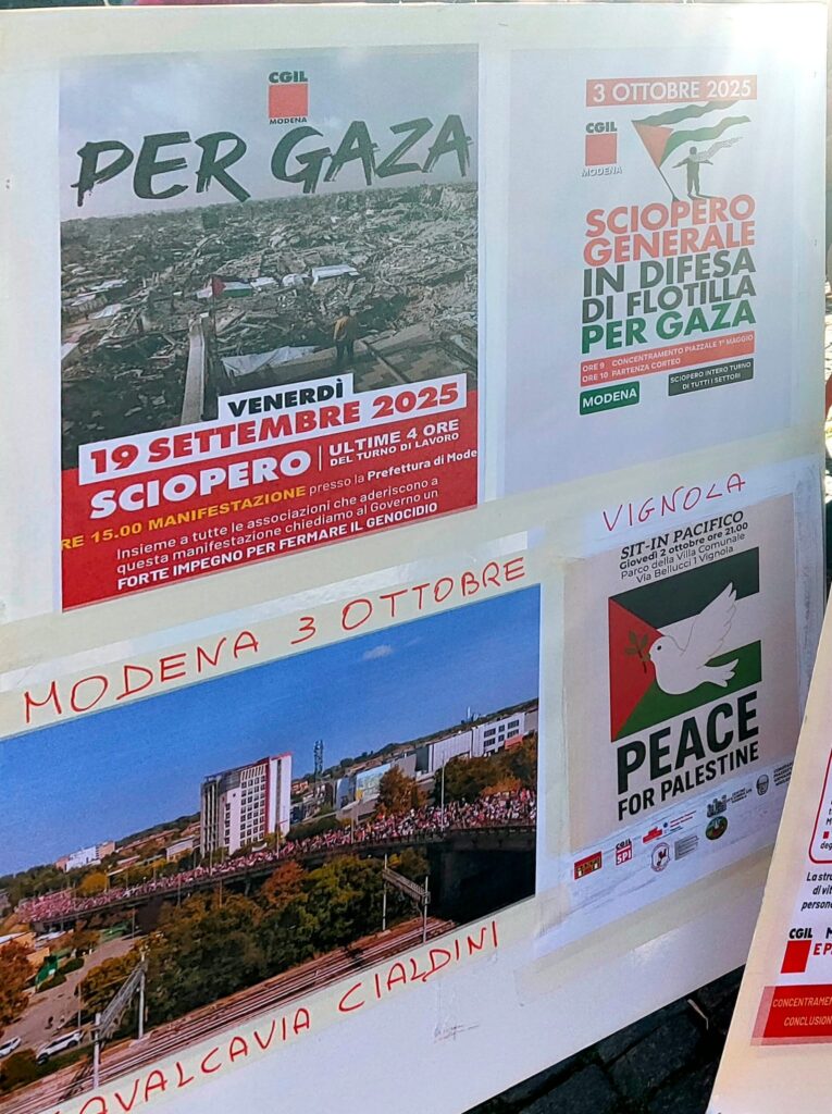 Verso la manifestazione "Democrazia al lavoro" - Mercato di Vignola - 16/10/2025