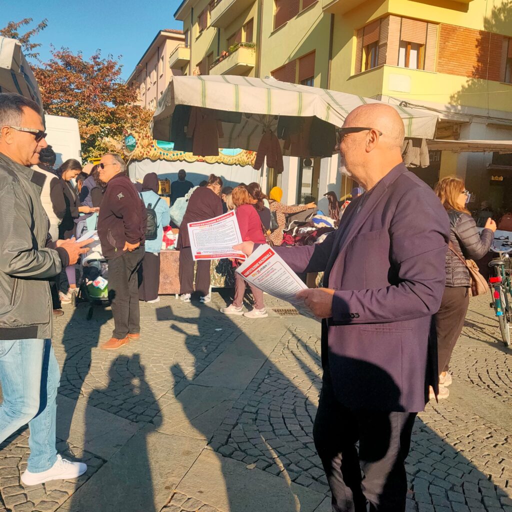 Verso la manifestazione "Democrazia al lavoro" - Mercato di Vignola - 16/10/2025