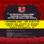 protocollo buone pratiche per lavoratori cultura e spettacolo