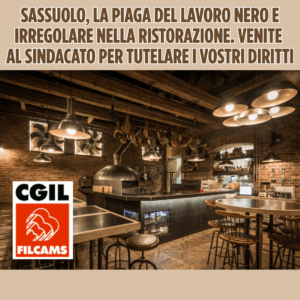 lavoro nero nella ristorazione a Sassuolo