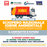 sciopero nazionale igiene ambientale, 17.10.25