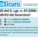 PuntoSicuro - Articolo 20 del D. Lgs. n. 81/2008: sui doveri e diritti dei lavoratori