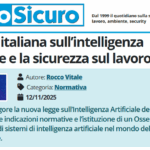 PuntoSicuro - La legge italiana sull’intelligenza artificiale e la sicurezza sul lavoro