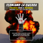 Fuori la guerra dalla storia, presidio in piazza Matteotti - Modena, 7 marzo 2026