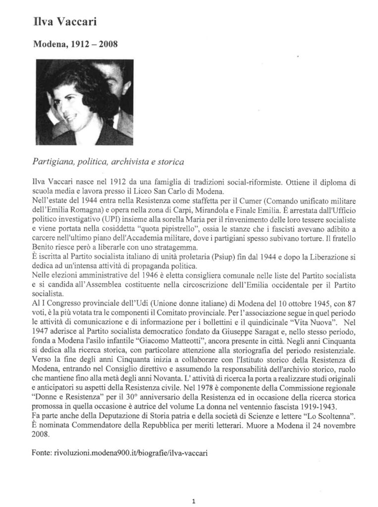 Ilva Vaccari BIO