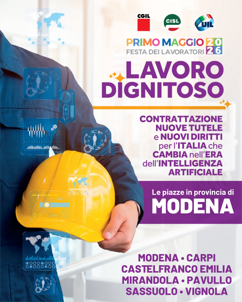 1° maggio 2026: lavoro dignitoso