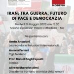 Iran tra guerra futuro di pace e democrazia, 5.5.26