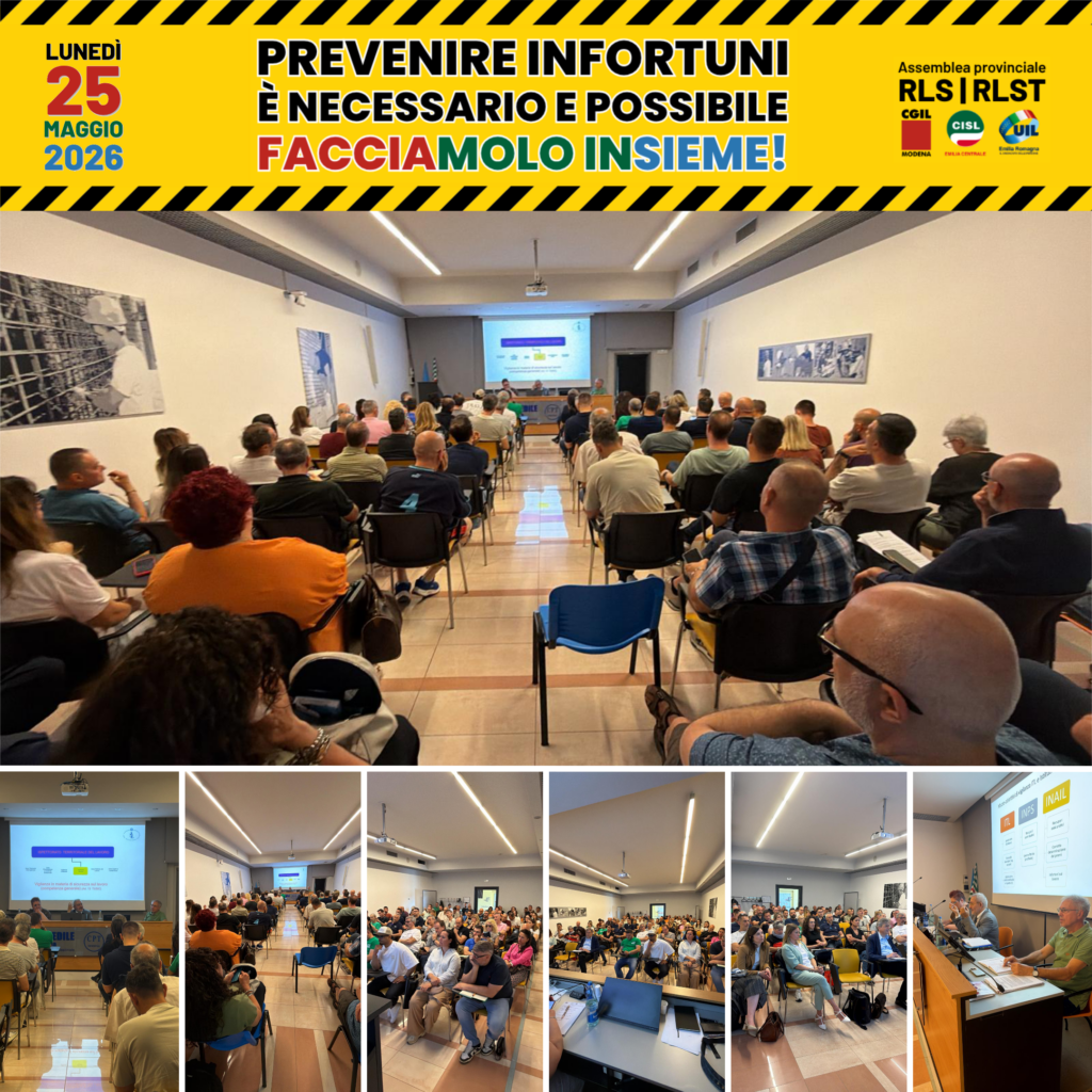 prevenire infortuni assemblea rls rlst, 25.5.26