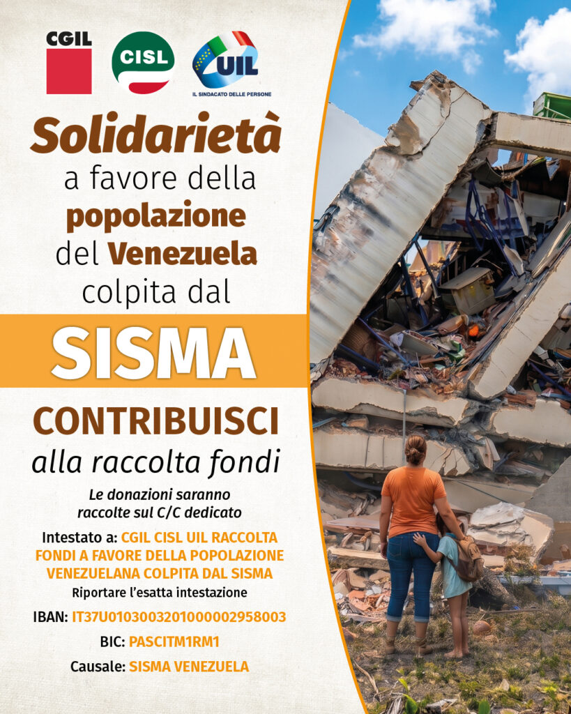 Raccolta fondi di solidarietà per la popolazione del Venezuela colpita dal sisma