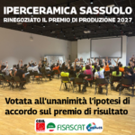 Iperceramica Sassuolo, votata all’unanimità l’ipotesi di accordo sul premio di risultato 2027