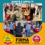 I banchetti dove firmare per le due proposte di legge di iniziativa popolare su sanità ed appalti (18.7.2026)