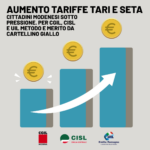 Aumento tariffe Tari e Seta: cittadini modenesi sotto pressione. Per Cgil, Cisl, Uil metodo e merito da cartellino giallo
