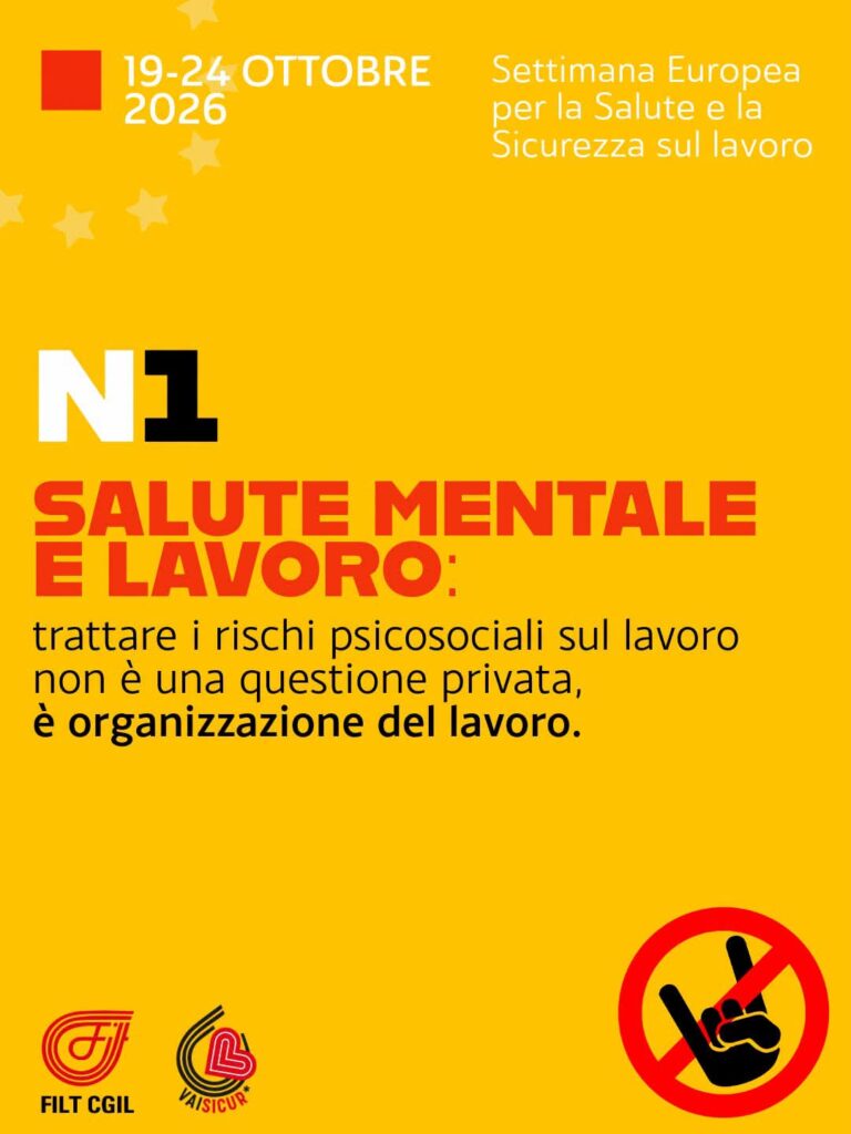 19-24 Ottobre: Settimana Europea su Salute e Sicurezza sul Lavoro