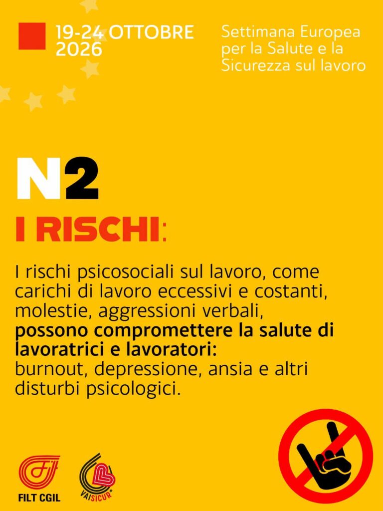 19-24 Ottobre: Settimana Europea su Salute e Sicurezza sul Lavoro