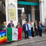 (da sx) fra gli altri, Gianluigi Monari e Alves Monari (Anpi Nonantola), M.Milani, Ornella Bonacina Spi Cgil Mo, Eliana Borsari vice sindaca Nonantola, Maria Belponer (CaDMe)